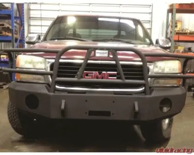 Hammerhead Armor Sierra 1500/Yukon Front Winch Bumper For 99-02 Sierra 1500 00-06 Yukon X-Series Full Brushguard Black Steel - 600-56-0085