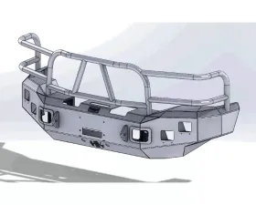 Hammerhead Armor F-250-F-550/Excursion Front Winch Bumper X-Series Full Brushguard For 99-04 F-250-F-F-550 00-04 Excursion