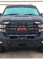 Hammerhead Armor Sierra Front Winch Bumper Full Brushguard For 11-14 Sierra 2500-3500 Black Steel X-Series                                     - 600-56-0105 - Image 2