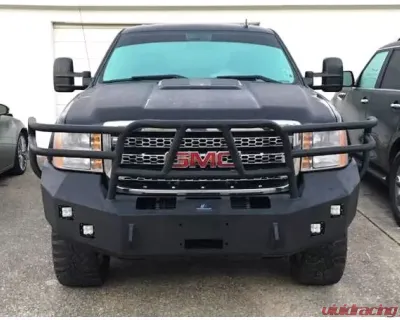 Hammerhead Armor Sierra Front Winch Bumper Full Brushguard For 11-14 Sierra 2500-3500 Black Steel X-Series - 600-56-0105