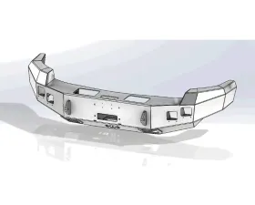 Hammerhead Armor Silverado Front Winch Bumper No Brushguard For 07-10 Silverado 2500-3500 Black Steel