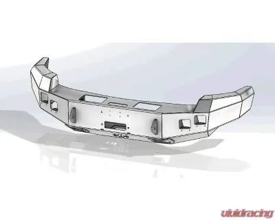 Hammerhead Armor Silverado Front Winch Bumper No Brushguard For 07-10 Silverado 2500-3500 Black Steel - 600-56-0108