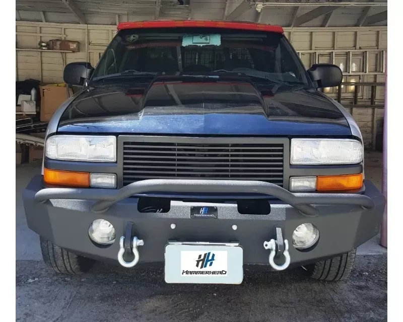 Hammerhead Armor S10 ZR2 Front Winch Bumper Pre Runner For 94-03 Chevy S10 ZR2 Black Steel - 600-56-0111