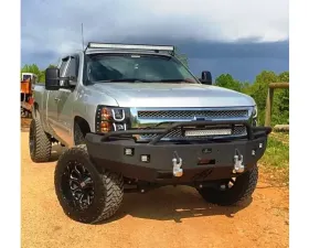 Hammerhead Armor Silverado Front Winch Bumper Pre Runner For 07-13 Silverado 1500 Black Steel