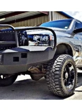 Hammerhead Armor RAM 2500-F-5500 Front Winch Bumper X-Series Full Brushguard For 06-09 Dodge RAM 2500-F-5500 Black Steel                                     - 600-56-0123 - Image 2