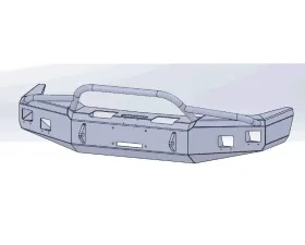 Hammerhead Armor Silverado/Avalanche Front Winch Bumper For 03-06 Silverado 1500/Avalanche Pre Runner Black Steel