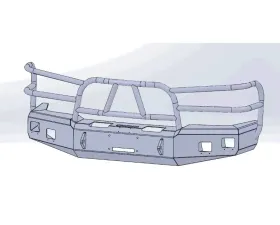 Hammerhead Armor Silverado 1500/Avalanche Front Winch Bumper Full Brushguard For 03-06 Silverado 1500/Avalanche X-Series Black Steel