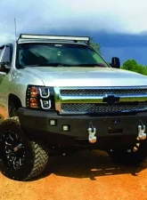 Hammerhead Armor Silverado Front Winch Bumper No Brushguard For 07-13 Silverado 1500 Black Steel                                     - 600-56-0134 - Image 2