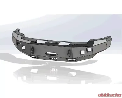 Hammerhead Armor Silverado/Sierra Front Winch Bumper No Brushguard For 11-14 Silverado/Sierra 2500-3500 Black Steel - 600-56-0136
