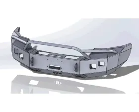 Hammerhead Armor Sierra Front Winch Bumper Pre Runner For 07-10 Sierra 2500-3500 Black Steel