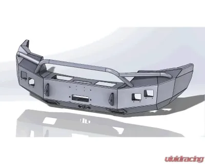 Hammerhead Armor Sierra Front Winch Bumper Pre Runner For 07-10 Sierra 2500-3500 Black Steel - 600-56-0163