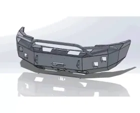 Hammerhead Armor Sierra Front Winch Bumper Pre Runner For 11-14 Sierra 2500-3500 Black Steel