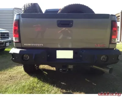 Hammerhead Armor Silverado/Sierra Rear Bumper With Sensors For 11-14 Silverado/Sierra 2500-3500 Black Steel - 600-56-0178