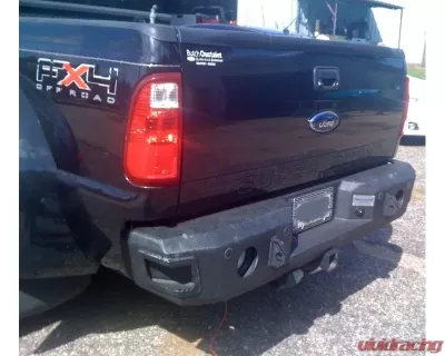 Hammerhead Armor F-250-450 Rear Bumper With Sensors For 99-16 Ford F-250-450 Black Steel - 600-56-0182