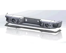 Hammerhead Armor Silverado/Sierra Rear Bumper With Sensors For 07-13 Silverado/Sierra 1500 Black Steel