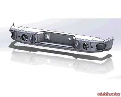 Hammerhead Armor Silverado/Sierra Rear Bumper With Sensors For 07-13 Silverado/Sierra 1500 Black Steel - 600-56-0183