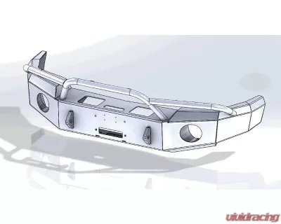 Hammerhead Armor Sierra 1500/Yukon Front Winch Bumper Pre Runner For 99-02 Sierra 1500 00-06 Yukon Black Steel - 600-56-0194