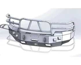 Hammerhead Armor Sierra 1500 Front Winch Bumper Full Brushguard For 07-13 Sierra 1500 X-Series Black Steel
