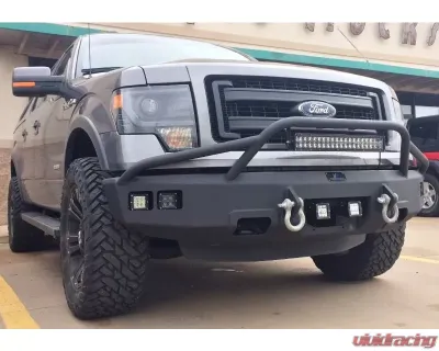 Hammerhead Armor F-150 Front Winch Bumper Eco-Boost No Winch Tray Pre Runner For 11-14 Ford F-150 Black Steel - 600-56-0204
