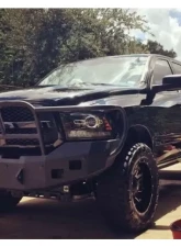 Hammerhead Armor RAM Front Winch Bumper Full Brushguard For 13-18 RAM 1500 Black Steel X-Series                                     - 600-56-0205 - Image 3