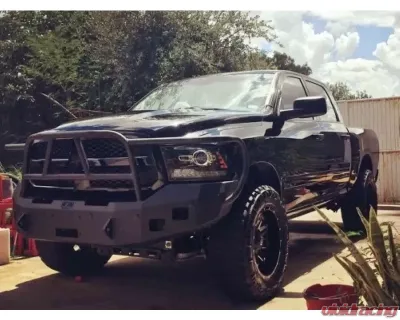 Hammerhead Armor RAM Front Winch Bumper Full Brushguard For 13-18 RAM 1500 Black Steel X-Series - 600-56-0205