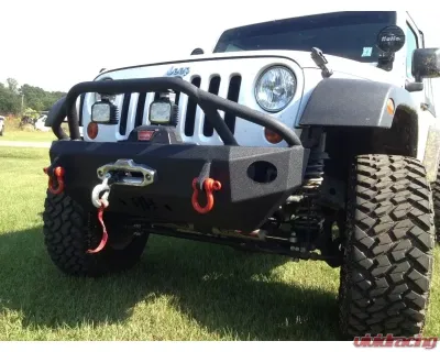 Hammerhead Armor Jeep JK Front Winch Bumper Stubby Pre Runner For 07-18 Wrangler JK - 600-56-0206