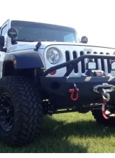 Hammerhead Armor Jeep JK Front Winch Bumper Stubby Pre Runner For 07-18 Wrangler JK                                     - 600-56-0206 - Image 4