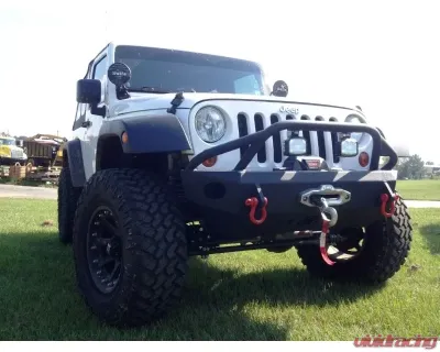 Hammerhead Armor Jeep JK Front Winch Bumper Stubby Pre Runner For 07-18 Wrangler JK - 600-56-0206
