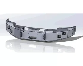 Hammerhead Armor Silverado Front Winch Bumper No Brushguard For 14-15 Silverado 1500 Black Steel