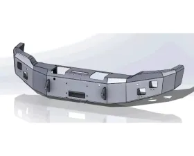 Hammerhead Armor Sierra Front Winch Bumper No Brushguard For 14-15 Sierra 1500 Black Steel