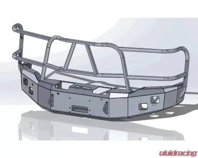 Hammerhead Armor Sierra Front Winch Bumper Full Brushguard For 14-15 Sierra 1500 Black Steel X-Series - 600-56-0220