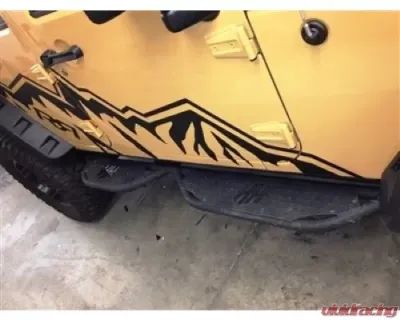 Hammerhead Armor Jeep JK Running Boards For 07-18 Wrangler JK 4 Door Black - 600-56-0243