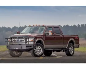Hammerhead Armor F-250-F-550 Front Winch Bumper Full Brushguard X-Series For 08-10 Ford F-250-F-550 Black Steel
