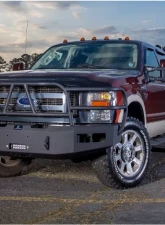 Hammerhead Armor F-250-F-550 Front Winch Bumper Full Brushguard X-Series For 08-10 Ford F-250-F-550 Black Steel                                     - 600-56-0255 - Image 2