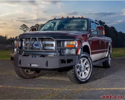 Hammerhead Armor F-250-F-550 Front Winch Bumper Full Brushguard X-Series For 08-10 Ford F-250-F-550 Black Steel - 600-56-0255