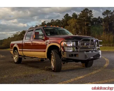 Hammerhead Armor F-250-F-550 Front Winch Bumper Full Brushguard X-Series For 08-10 Ford F-250-F-550 Black Steel - 600-56-0255