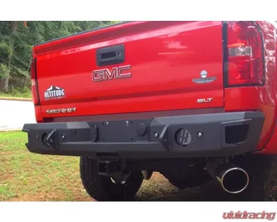 Hammerhead Armor Silverado/Sierra Rear Bumper With Sensors For 15-18 Silverado/Sierra 2500-3500 Black Steel - 600-56-0272