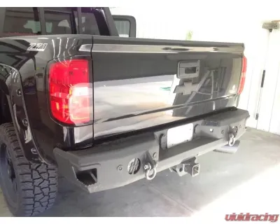 Hammerhead Armor Silverado/Sierra Rear Bumper With Sensors For 15-18 Silverado/Sierra 2500-3500 Black Steel - 600-56-0272