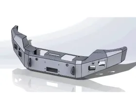 Hammerhead Armor Sierra Front Winch Bumper No Brushguard For 15-18 Sierra 2500/3500 Black Steel