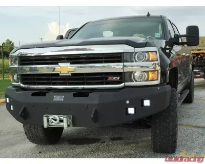 Hammerhead Armor Silverado Front Winch Bumper No Brushguard For 15-18 Silverado 2500-3500 Black Steel - 600-56-0276