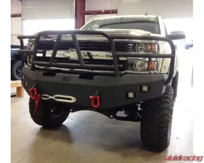 Hammerhead Armor Silverado Front Winch Bumper Full Brushguard For 15-18 Silverado 2500-3500 Black Steel X-Series - 600-56-0277