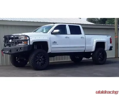 Hammerhead Armor Silverado Front Winch Bumper Full Brushguard For 15-18 Silverado 2500-3500 Black Steel X-Series - 600-56-0277