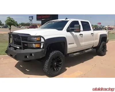 Hammerhead Armor Silverado Front Winch Bumper Full Brushguard For 15-18 Silverado 2500-3500 Black Steel X-Series - 600-56-0277