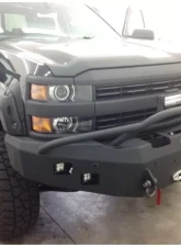 Hammerhead Armor Silverado Front Winch Bumper Pre Runner For 15-18 Silverado 2500-3500 Black Steel                                     - 600-56-0278 - Image 2