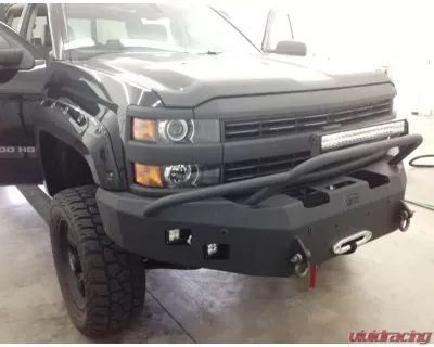 Hammerhead Armor Silverado Front Winch Bumper Pre Runner For 15-18 Silverado 2500-3500 Black Steel - 600-56-0278