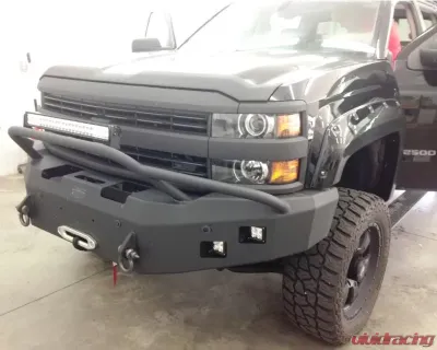 Hammerhead Armor Silverado Front Winch Bumper Pre Runner For 15-18 Silverado 2500-3500 Black Steel - 600-56-0278