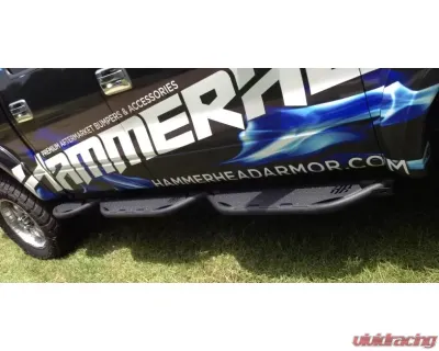 Hammerhead Armor Ford F-150 Running Boards Crew Cab Short Wheel Base With Bed Access For 09-14 Ford F-150 Black Steel - 600-56-0284
