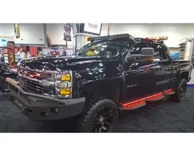 Hammerhead Armor Silverado/Sierra Running Boards Crew Cab 6.5 Foot Bed With Bed Access For 07-18 Silverado/Sierra 2500-3500 Black Steel