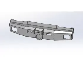 Hammerhead Armor XD Series Front Non-Winch Bumper (Wrinkle Black) Peterbilt 389
