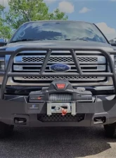 Hammerhead Armor F-150 Front Winch Bumper Eco-Boost With Winch Tray Full Brushguard For 11-14 Ford F-150 Black Steel X-Series                                     - 600-56-0317 - Image 2